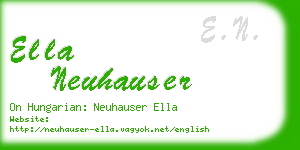 ella neuhauser business card